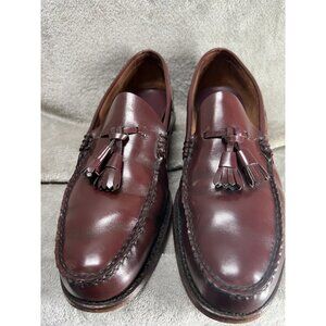 Vtg 60s 70s GH Bass Weejuns Men’s 12 C Oxblood Leather Tassel loafers Made USA